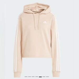 Adidas Essentials 3-Stripes French Terry Crop Hoodie
